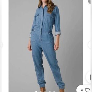 prAna Penderbrook - Denim Long Sleeve Jumpsuit Sz S